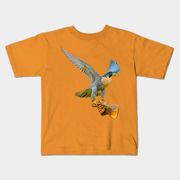 Falconers Peregrine Kids T-Shirt by dalyndigaital2@gmail.com